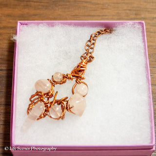 Rose Quartz & Copper Necklace