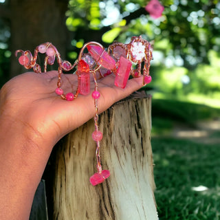 Strawberry Quartz, Pink Opal & Rose Quartz Choker