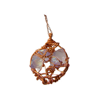 Purple Aura Quartz & Copper Necklace