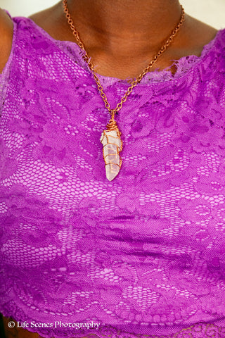 Clear Quartz & Copper Necklace