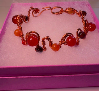 Sacral Chakra Copper Wrist Cuff