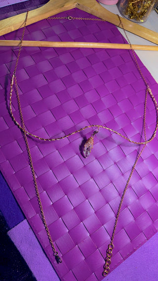 Clear Quartz & Copper Bralette Chain (xsmall)
