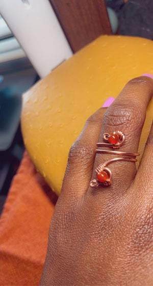 Carnelian & Copper Ring