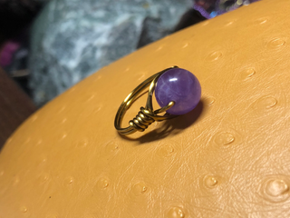 Antique Copper Amethyst Ring