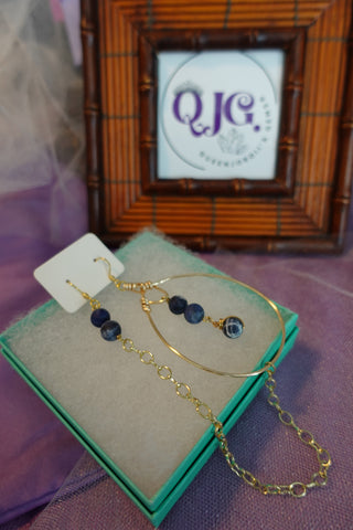 Sodalite Earring-Chain