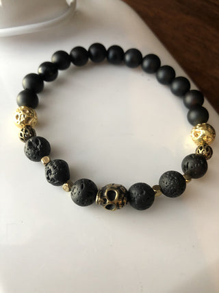 Black Onyx & Lava Diffuser Bracelet