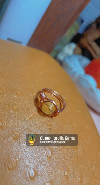 Citrine & Copper Ring