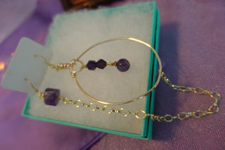 Amethyst Earring-Chain