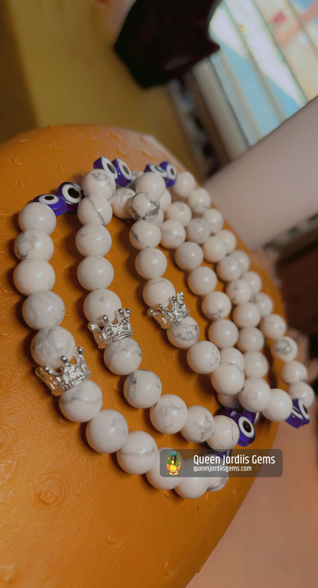 Howlite Evil Eye King’s Bracelet