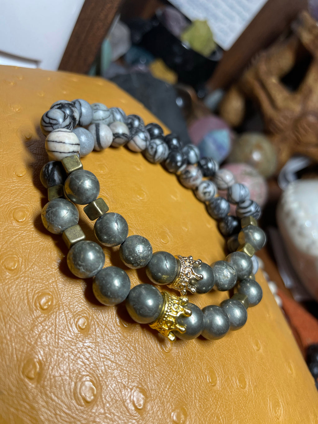 Pyrite & Netstone Jasper King’s Bracelet
