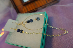 Sodalite Earring-Chain