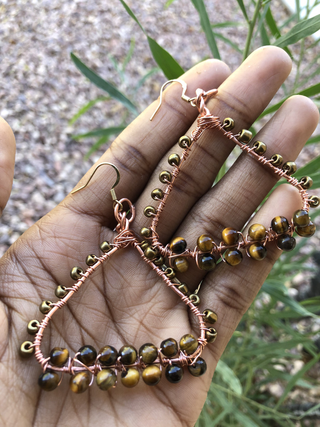 Triangles Tiger’s Eye Earrings