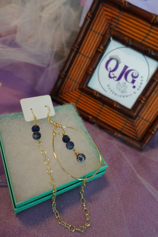 Sodalite Earring-Chain