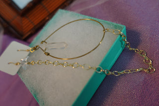 Clear Quartz Earring-Chain