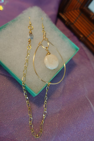 Howlite Earring-Chain