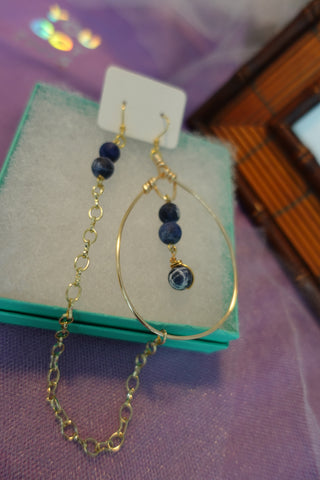 Sodalite Earring-Chain