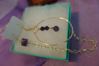 Amethyst Earring-Chain