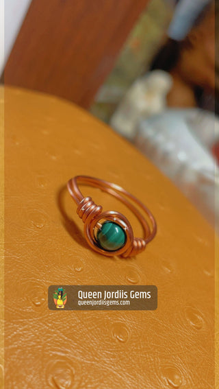 Malachite & Copper Ring