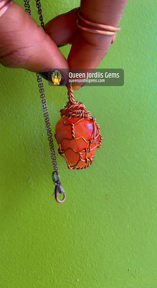 Carnelian & Copper Necklace