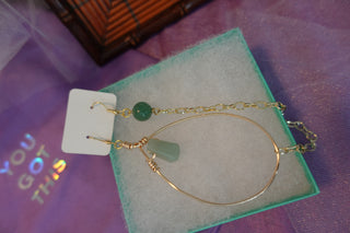 Green Aventurine Earring-Chain