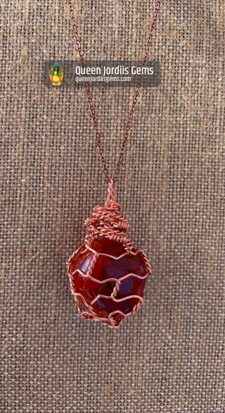 Carnelian & Copper Necklce