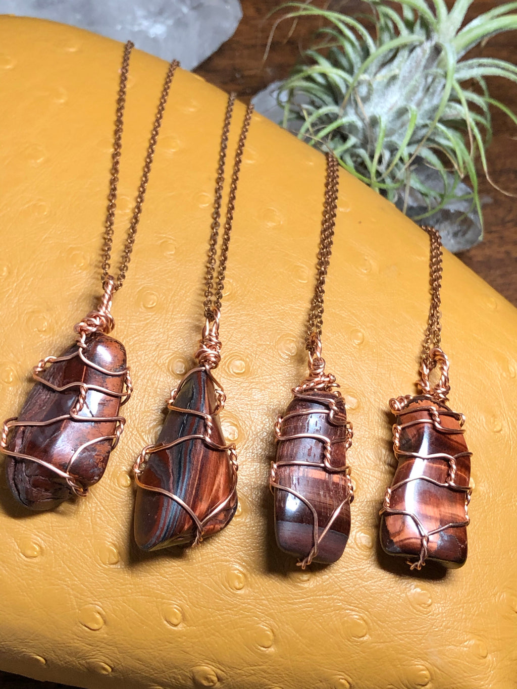 Red Tiger’s Eye & Copper Necklace